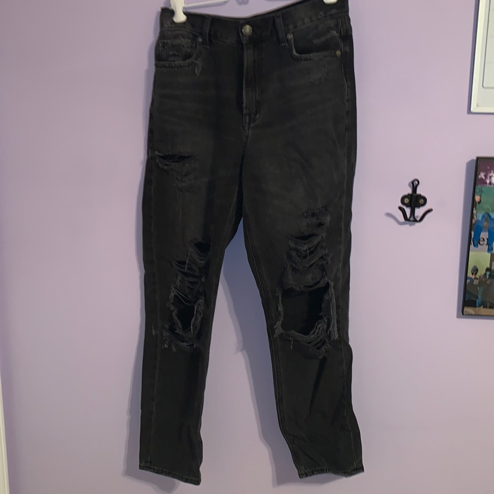 AE ripped mom jeans